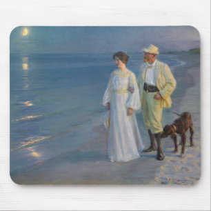 Kroyer - Der Künstler und seine Ehefrau am Strand Mousepad