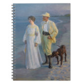 Kroyer - Der Künstler und seine Ehefrau am Strand Notizblock (Vorderseite)