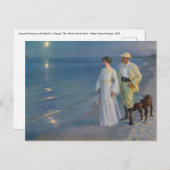 Kroyer - Der Künstler und seine Ehefrau am Strand Postkarte (Vorne/Hinten)