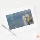 Kroyer - Der Künstler und seine Ehefrau am Strand Rechteckiger Aufkleber (Umschlag)