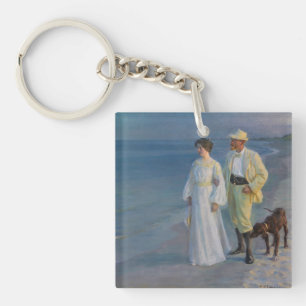 Kroyer - Der Künstler und seine Ehefrau am Strand Schlüsselanhänger