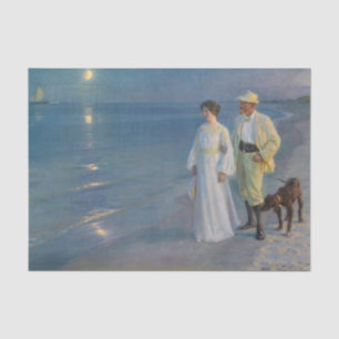 Kroyer - Der Künstler und seine Ehefrau am Strand Seidenpapier