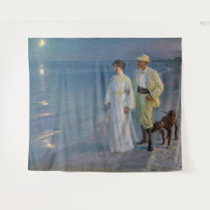 Kroyer - Der Künstler und seine Ehefrau am Strand Wandteppich