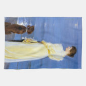 Kroyer - Die Ehefrau und der Hund des Künstlers an Geschirrtuch (Horizontal)