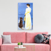 Kroyer - Die Ehefrau und der Hund des Künstlers an Leinwanddruck (Insitu (Wohnzimmer))