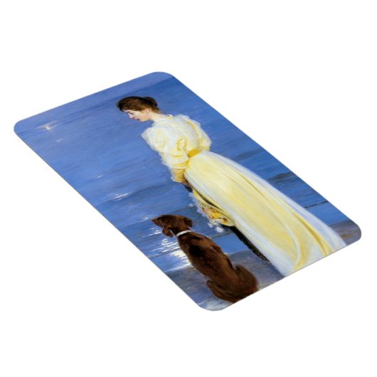 Kroyer - Die Ehefrau und der Hund des Künstlers an Magnet (Rechte Seite)