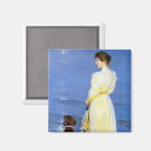 Kroyer - Die Ehefrau und der Hund des Künstlers an Magnet (Vorderseite/Rückseite)