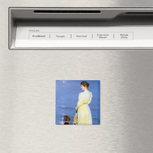 Kroyer - Die Ehefrau und der Hund des Künstlers an Magnet (In Situ (Geschirrspüler))