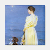 Kroyer - Die Ehefrau und der Hund des Künstlers an Magnet (Vorne)