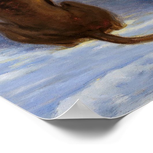 Kroyer - Die Ehefrau und der Hund des Künstlers an Poster (Ecke)