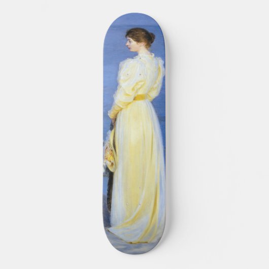Kroyer - Die Ehefrau und der Hund des Künstlers an Skateboard (Vorderseite)