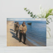 Kroyer - Drei Fischer ziehen ein Boot Einladung (Stehend Vorderseite)