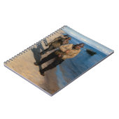 Kroyer - Drei Fischer ziehen ein Boot Notizblock (Linke Seite)