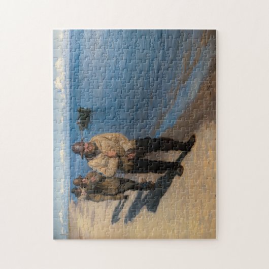 Kroyer - Drei Fischer ziehen ein Boot Puzzle (Vertikal)