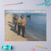 Kroyer - Drei Fischer ziehen ein Boot Seidenpapier (Basteln)