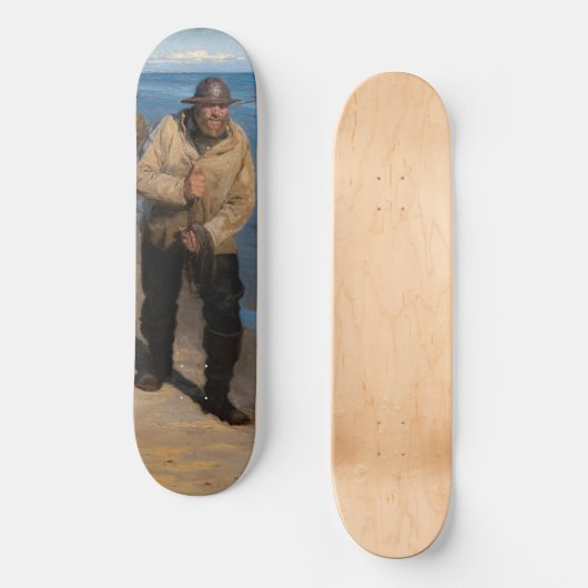 Kroyer - Drei Fischer ziehen ein Boot Skateboard (Vorderseite)