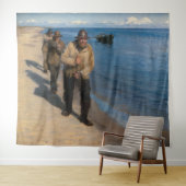 Kroyer - Drei Fischer ziehen ein Boot Wandteppich (Beispiel (Horizontal))