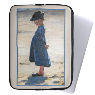 Kroyer - Kleines Mädchen am Strand von Skagen Laptopschutzhülle