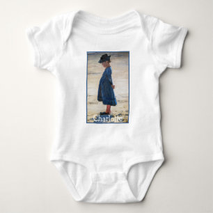 Kroyer - Little Girl stehend am Skagen Beach Baby Strampler