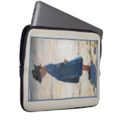 Kroyer - Little Girl stehend am Skagen Beach Laptopschutzhülle (Vorne Rechts)