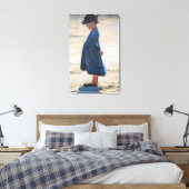 Kroyer - Little Girl stehend am Skagen Beach Leinwanddruck (Insitu (Schlafzimmer))