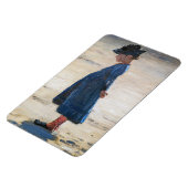 Kroyer - Little Girl stehend am Skagen Beach Magnet (Linke Seite)