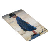 Kroyer - Little Girl stehend am Skagen Beach Magnet (Rechte Seite)