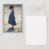 Kroyer - Little Girl stehend am Skagen Beach Mitteilungskarte (Vorne/Hinten)