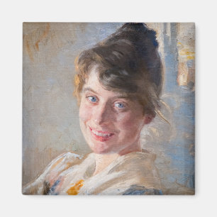 Kroyer - Portrait der Ehefrau Marie der Künstlerin Magnet