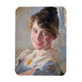 Kroyer - Portrait der Ehefrau Marie der Künstlerin Magnet (Vertikal)