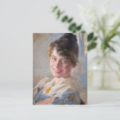 Kroyer - Portrait der Ehefrau Marie der Künstlerin Postkarte (Stehend Vorderseite)