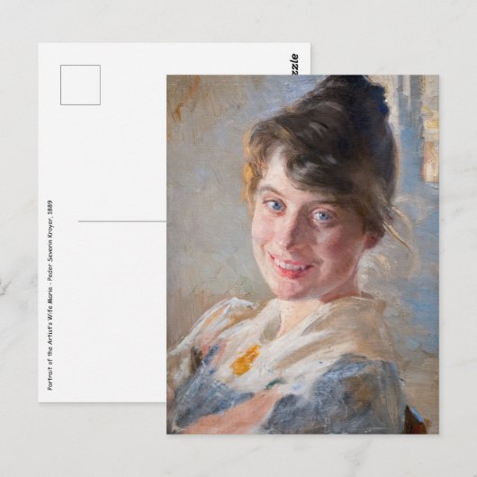 Kroyer - Portrait der Ehefrau Marie der Künstlerin Postkarte (Vorne/Hinten)