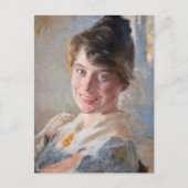 Kroyer - Portrait der Ehefrau Marie der Künstlerin Postkarte (Vorderseite)