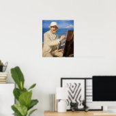 Kroyer - Selbstportrait am Strand von Skagen Poster (Heimbüro)