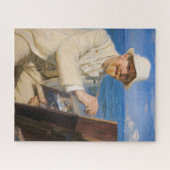 Kroyer - Selbstportrait am Strand von Skagen Puzzle (Horizontal)