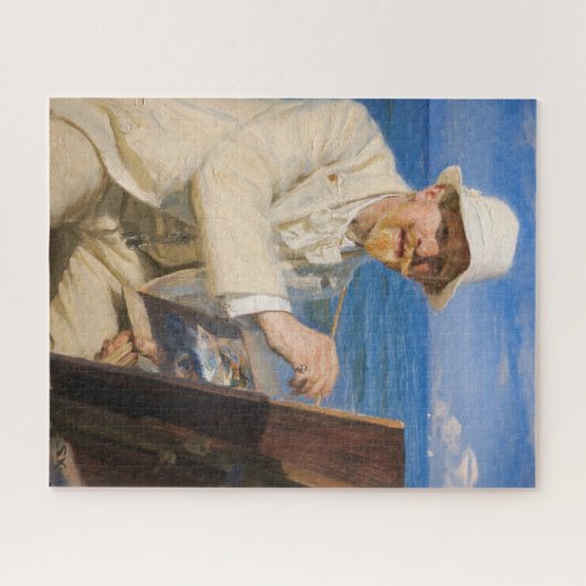 Kroyer - Selbstportrait am Strand von Skagen Puzzle (Horizontal)