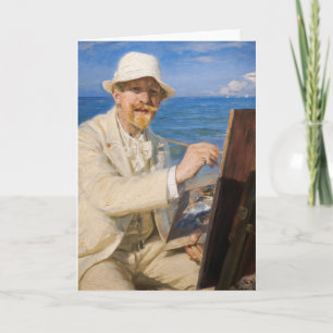 Kroyer - Selbstporträt am Strand von Skagen Karte