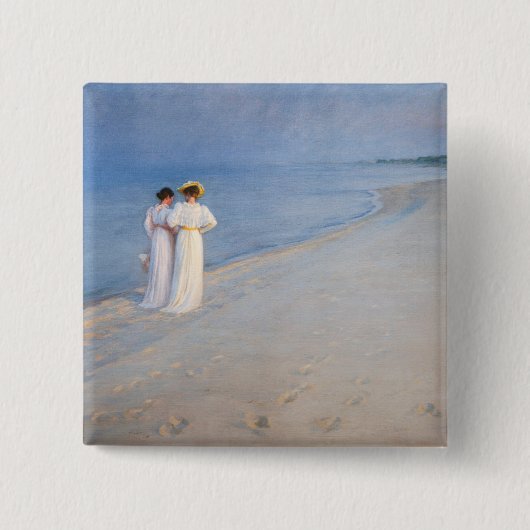 Kroyer - Sommer-Abend am Skagen Beach Button (Vorderseite)