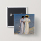 Kroyer - Sommer-Abend am Skagen Beach Closesion Button (Vorne & Hinten)