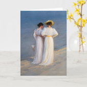 Kroyer - Sommer-Abend am Skagen Beach Closesion Karte (Gelbe Blume)
