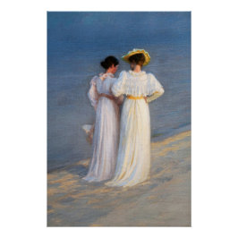 Kroyer - Sommer-Abend am Skagen Beach Closesion Poster