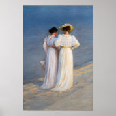 Kroyer - Sommer-Abend am Skagen Beach Closesion Poster (Vorne)