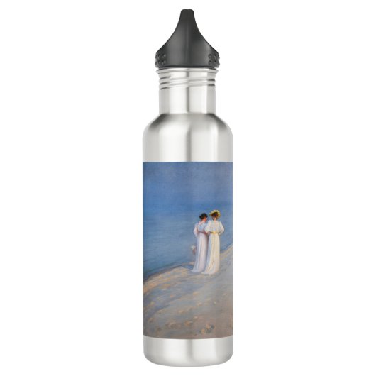 Kroyer - Sommer-Abend am Skagen Beach Edelstahlflasche (Links)