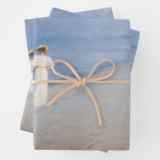 Kroyer - Sommer-Abend am Skagen Beach Geschenkpapier Set (Beispiel)
