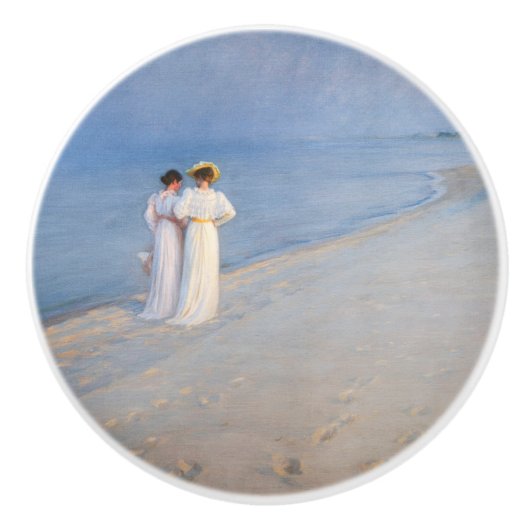 Kroyer - Sommer-Abend am Skagen Beach Keramikknauf (Vorderseite)