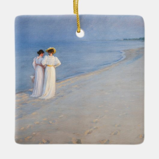 Kroyer - Sommer-Abend am Skagen Beach Keramikornament (Vorderseite)