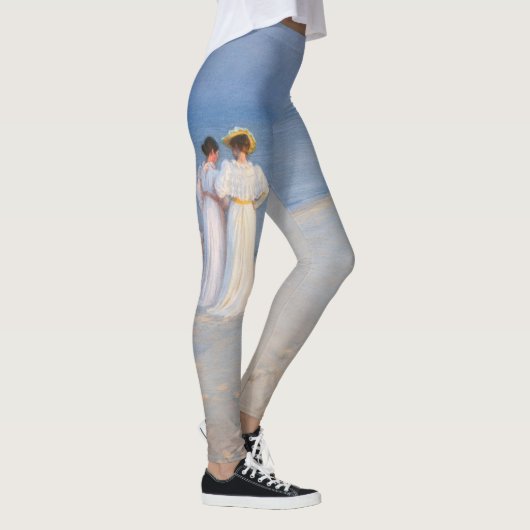 Kroyer - Sommer-Abend am Skagen Beach Leggings (Rechts)