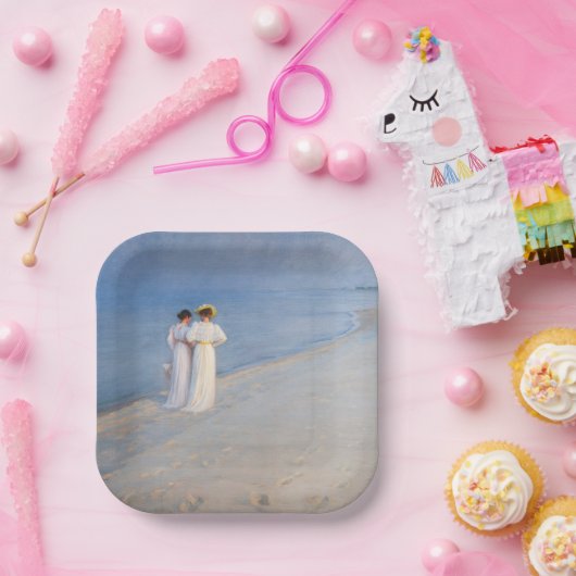 Kroyer - Sommer-Abend am Skagen Beach Pappteller (Party)