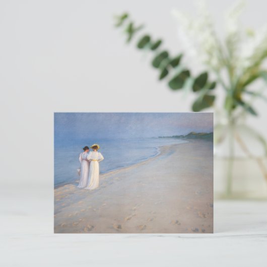 Kroyer - Sommer-Abend am Skagen Beach Postkarte (Stehend Vorderseite)