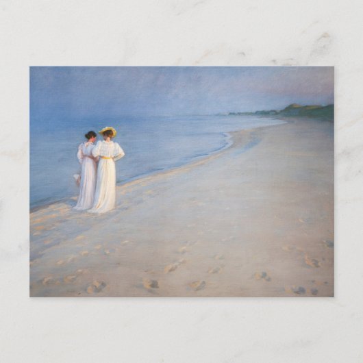 Kroyer - Sommer-Abend am Skagen Beach Postkarte (Vorderseite)